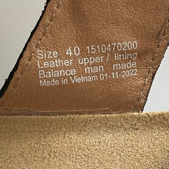 Dansko Maddy Wedge Sandals Nubuck Leather Slip-On Comfort Black Size 40/9.5-10 - Picture 8 of 12